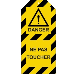 Étiquettes - Danger : Ne pas toucher - Polyester - 10 ex