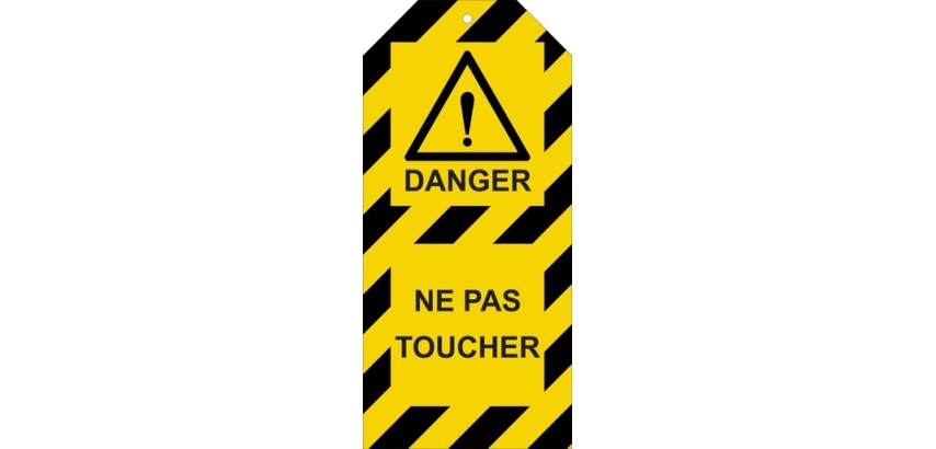 Étiquettes - Danger : Ne pas toucher - Polyester - 10 ex