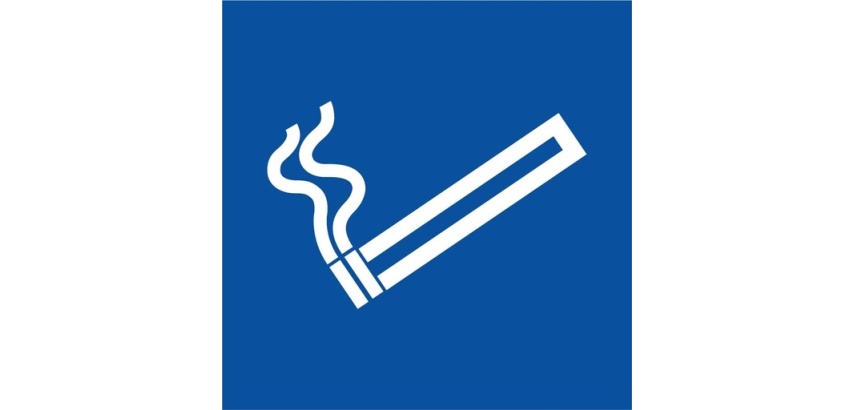 Signalisation d'autorisation - Zone fumeur avec picto cigarette