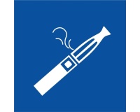 Panneau d'information - Picto Cigarette électronique zone fumeur 400 x 400 mm PVC 2 mm