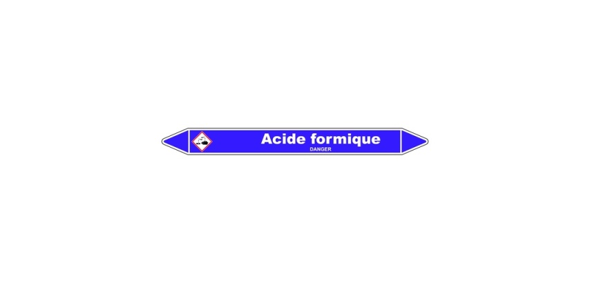Marqueur Tuyauterie - Acide Formique - Vinyle Laminé - NFX 08-105