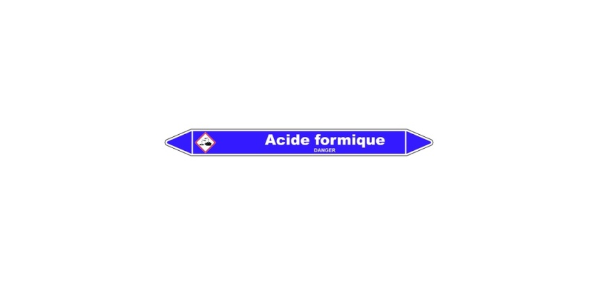 Marqueur Tuyauterie - Acide Formique - Vinyle Laminé - NFX 08-105