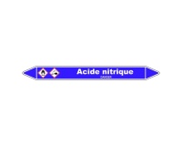 Marqueur de Tuyauterie - Acide Nitrique - Vinyle laminé - NFX 08-105 150 x 12 mm