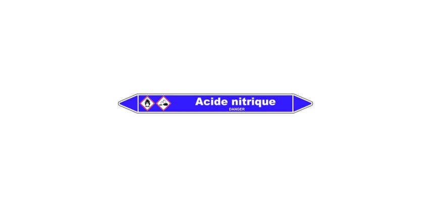 Marqueur de Tuyauterie - Acide Nitrique - Vinyle laminé - NFX 08-105