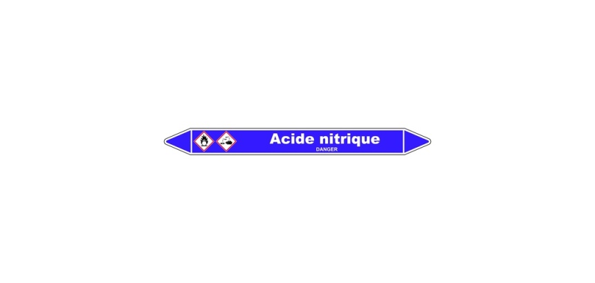 Marqueur de Tuyauterie - Acide Nitrique - Vinyle laminé - NFX 08-105