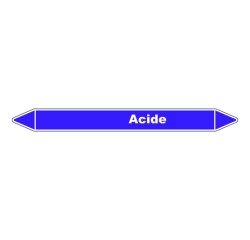 Marqueur de Tuyauterie - Acide - NFX 08-105 - Vinyle laminé