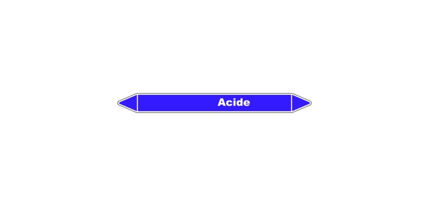 Marqueur de Tuyauterie - Acide - NFX 08-105 - Vinyle laminé