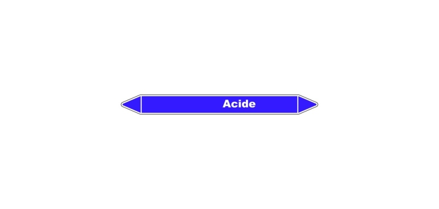 Marqueur de Tuyauterie - Acide - NFX 08-105 - Vinyle laminé