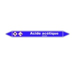 Marqueur Tuyauterie - Acide Acétique - Vinyle Laminé - NFX 08-105