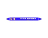 Marqueur Tuyauterie - Acide Acétique - Vinyle Laminé - NFX 08-105 150 x 12 mm