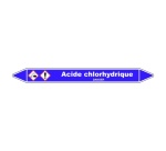 Marqueur tuyauterie - Acide chlorhydrique - Vinyle laminé