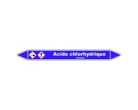 Marqueur tuyauterie - Acide chlorhydrique - Vinyle laminé 150 x 12 mm
