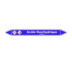 Marqueur tuyauterie - Acide fluorhydrique - Vinyle laminé