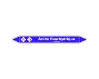Marqueur tuyauterie - Acide fluorhydrique - Vinyle laminé 150 x 12 mm