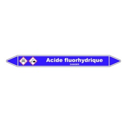 Marqueur tuyauterie - Acide fluorhydrique - Vinyle laminé