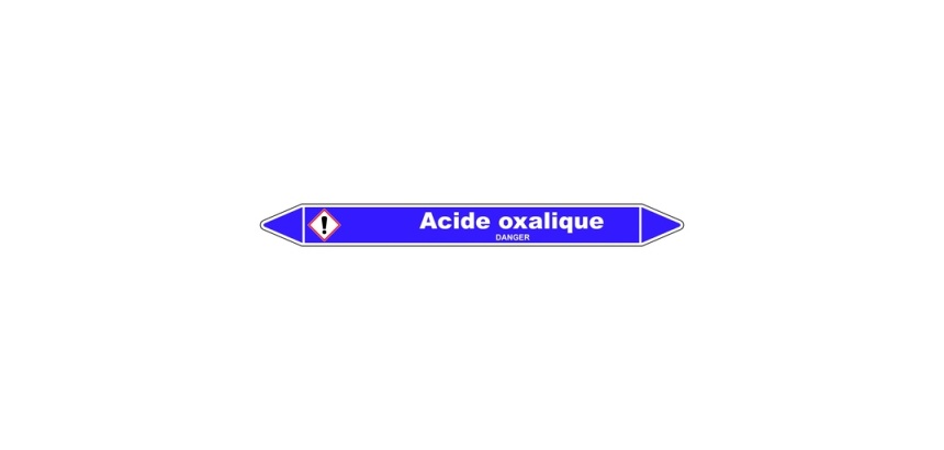 Marqueur Tuyauterie - Acide Oxalique - Vinyle Laminé - NFX 08-105