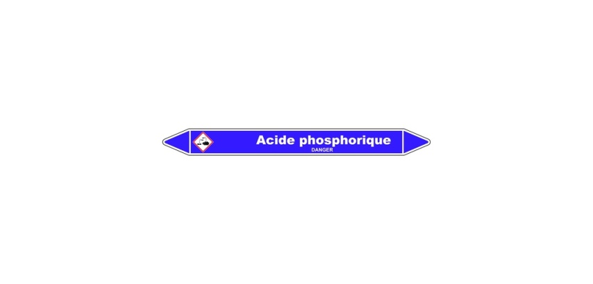 Marqueur Tuyauterie - Acide Phosphorique - Vinyle Laminé