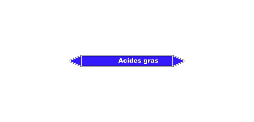Marqueur de Tuyauterie - Acides Gras - NFX 08-105 - Vinyle Laminé