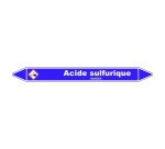 Marqueur tuyauterie - Acide sulfurique - Vinyle laminé