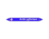Marqueur tuyauterie - Acide sulfurique - Vinyle laminé 150 x 12 mm