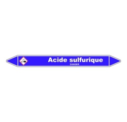 Marqueur tuyauterie - Acide sulfurique - Vinyle laminé