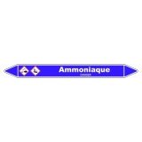 Marqueur de Tuyauterie - Ammoniaque - NFX 08-105 - Vinyle laminé 150 x 12 mm