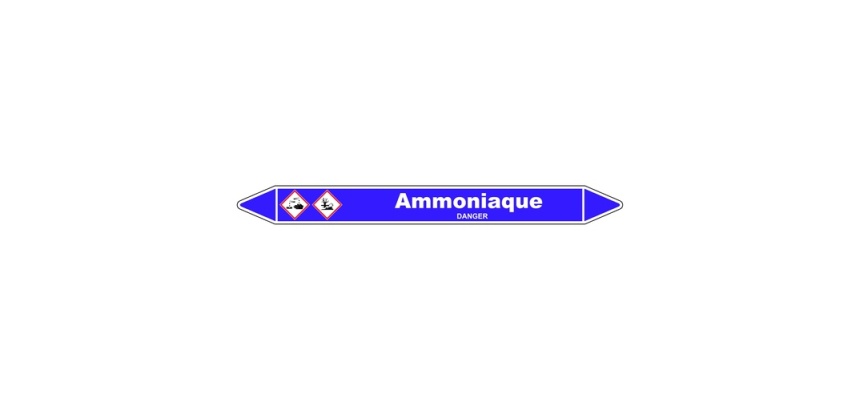 Marqueur de Tuyauterie - Ammoniaque - NFX 08-105 - Vinyle laminé