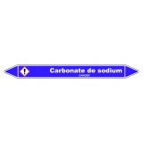 Marqueur de Tuyauterie - Carbonate de Sodium - NFX 08-105 - Vinyle 150 x 12 mm