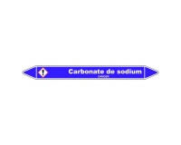 Marqueur de Tuyauterie - Carbonate de Sodium - NFX 08-105 - Vinyle 150 x 12 mm