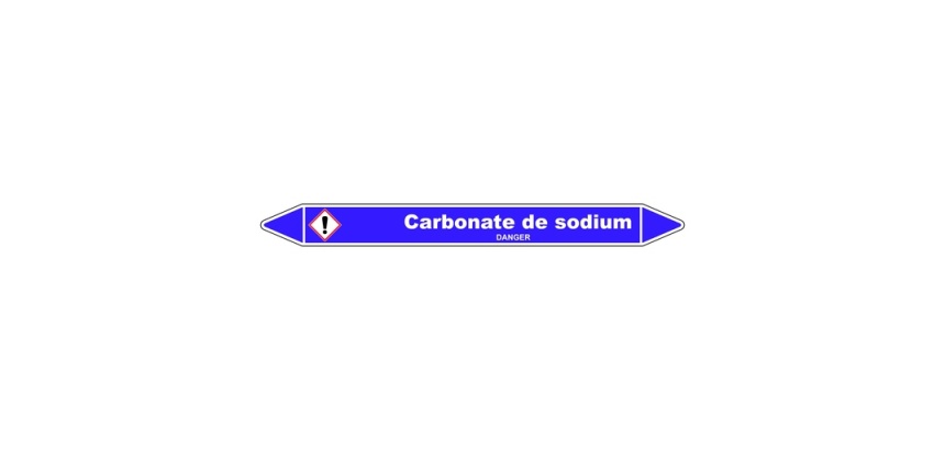 Marqueur de Tuyauterie - Carbonate de Sodium - NFX 08-105 - Vinyle