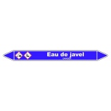 Marqueur Tuyauterie - Eau de Javel - Vinyle Laminé - NFX 08-105 150 x 12 mm
