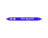 Marqueur Tuyauterie - Eau de Javel - Vinyle Laminé - NFX 08-105 150 x 12 mm