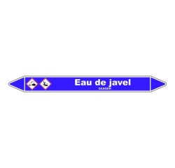 Marqueur Tuyauterie - Eau de Javel - Vinyle Laminé - NFX 08-105