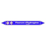 Marqueur Tuyauterie - Fluorure d'Hydrogène - Vinyle Laminé 150 x 12 mm