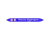 Marqueur Tuyauterie - Fluorure d'Hydrogène - Vinyle Laminé 150 x 12 mm