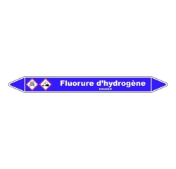 Marqueur Tuyauterie - Fluorure d'Hydrogène - Vinyle Laminé