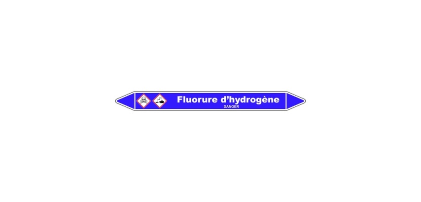 Marqueur Tuyauterie - Fluorure d'Hydrogène - Vinyle Laminé