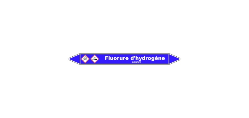 Marqueur Tuyauterie - Fluorure d'Hydrogène - Vinyle Laminé