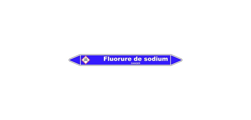 Marqueur Tuyauterie - Fluorure Sodium - Vinyle Laminé - NFX 08-105