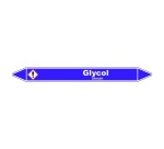 Marqueur de tuyauterie Glycol en vinyle laminé - NF X 08-105