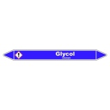 Marqueur de Tuyauterie - Glycol - NFX 08-105 - Vinyle Laminé 150 x 12 mm