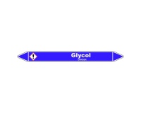 Marqueur de Tuyauterie - Glycol - NFX 08-105 - Vinyle Laminé 150 x 12 mm