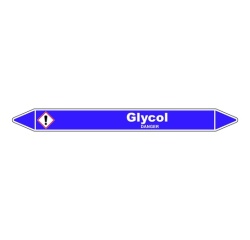Marqueur de tuyauterie Glycol en vinyle laminé - NF X 08-105