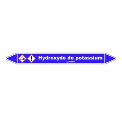 Marqueur tuyaux - Hydroxyde de potassium - Vinyle laminé
