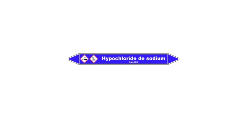 Marqueur Tuyauterie - Hypochlorite de Sodium - Vinyle Laminé