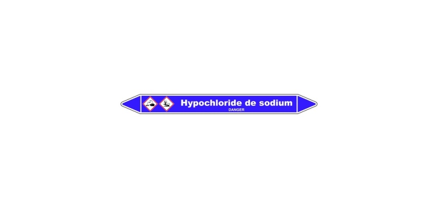 Marqueur Tuyauterie - Hypochlorite de Sodium - Vinyle Laminé