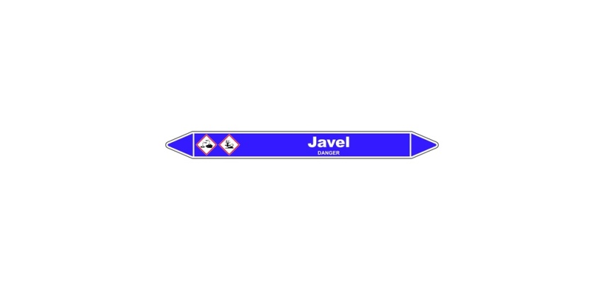Marqueur de Tuyauterie - Javel - NFX 08-105 - Vinyle Laminé