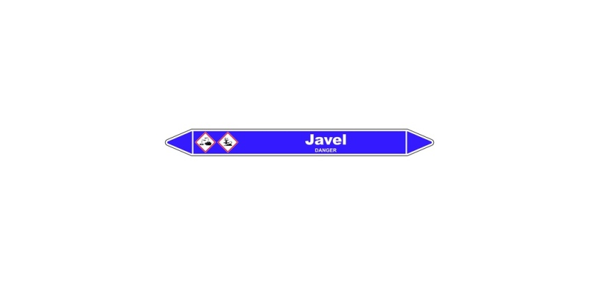 Marqueur de Tuyauterie - Javel - NFX 08-105 - Vinyle Laminé