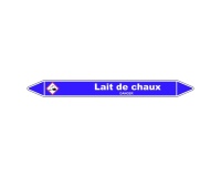 Marqueur de Tuyauterie - Lait de Chaux - Vinyle Laminé 150 x 12 mm