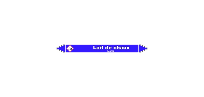 Marqueur de Tuyauterie - Lait de Chaux - Vinyle Laminé